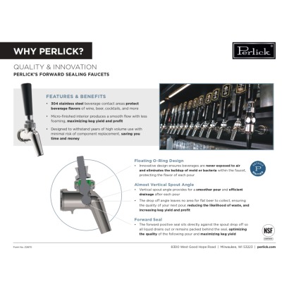 Torneira Profissional Perlick - 690SS_infografico